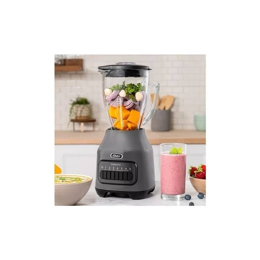 Licuadora Oster Vaso Vidrio 6 Velocidades + Pulso Blstpeggpb Color Gris image number 1.0