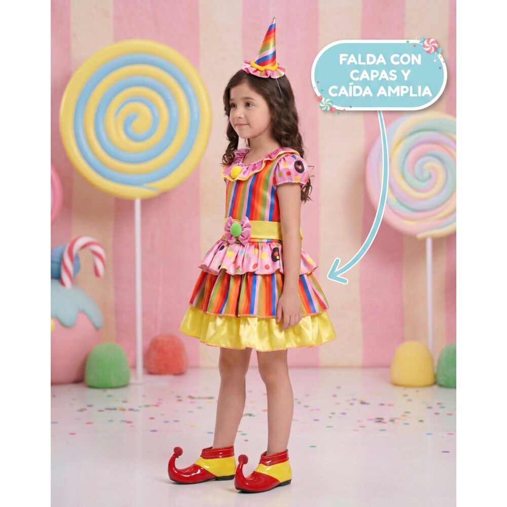 Disfraz Cosplay Payaso Buf&oacute;n Ni&ntilde;o Ni&ntilde;a Carnaval Adulto image number 32.0