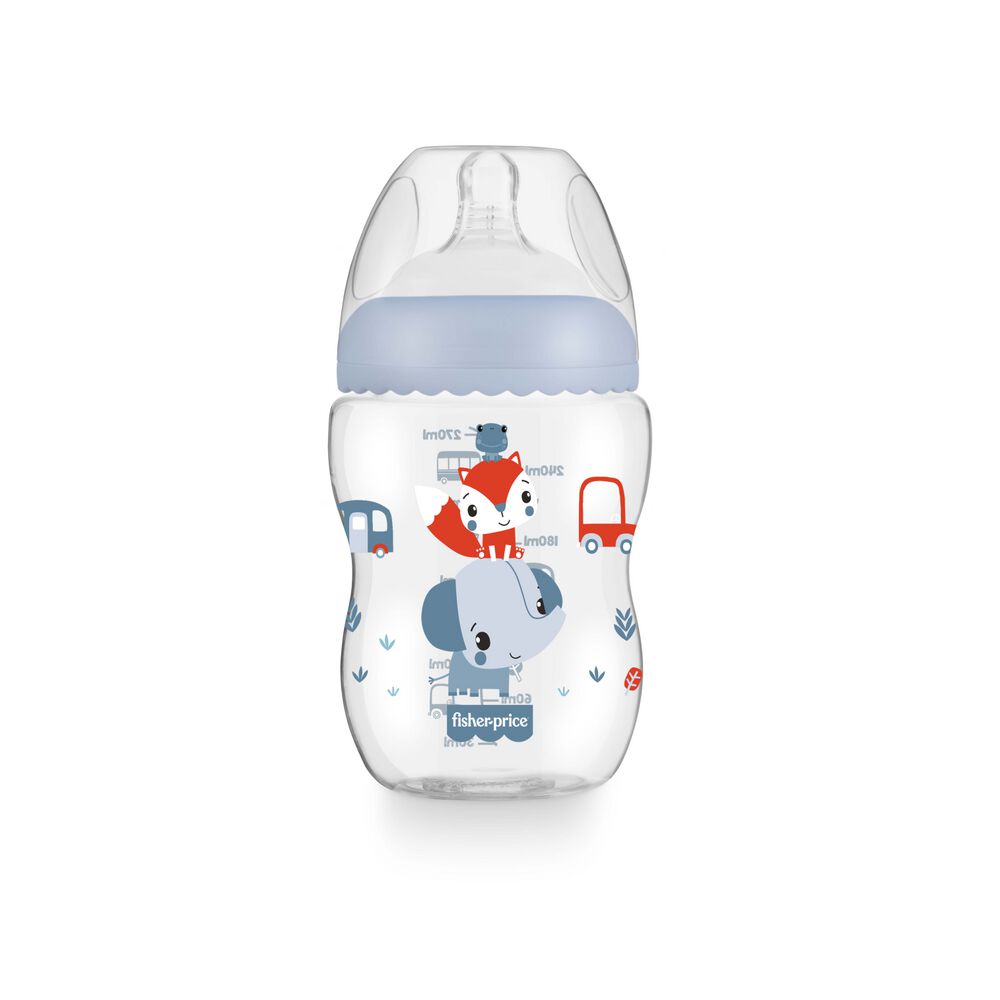 Mamadera Fisher Price First Moments Boca Ancha 270 Ml Azul image number 0.0