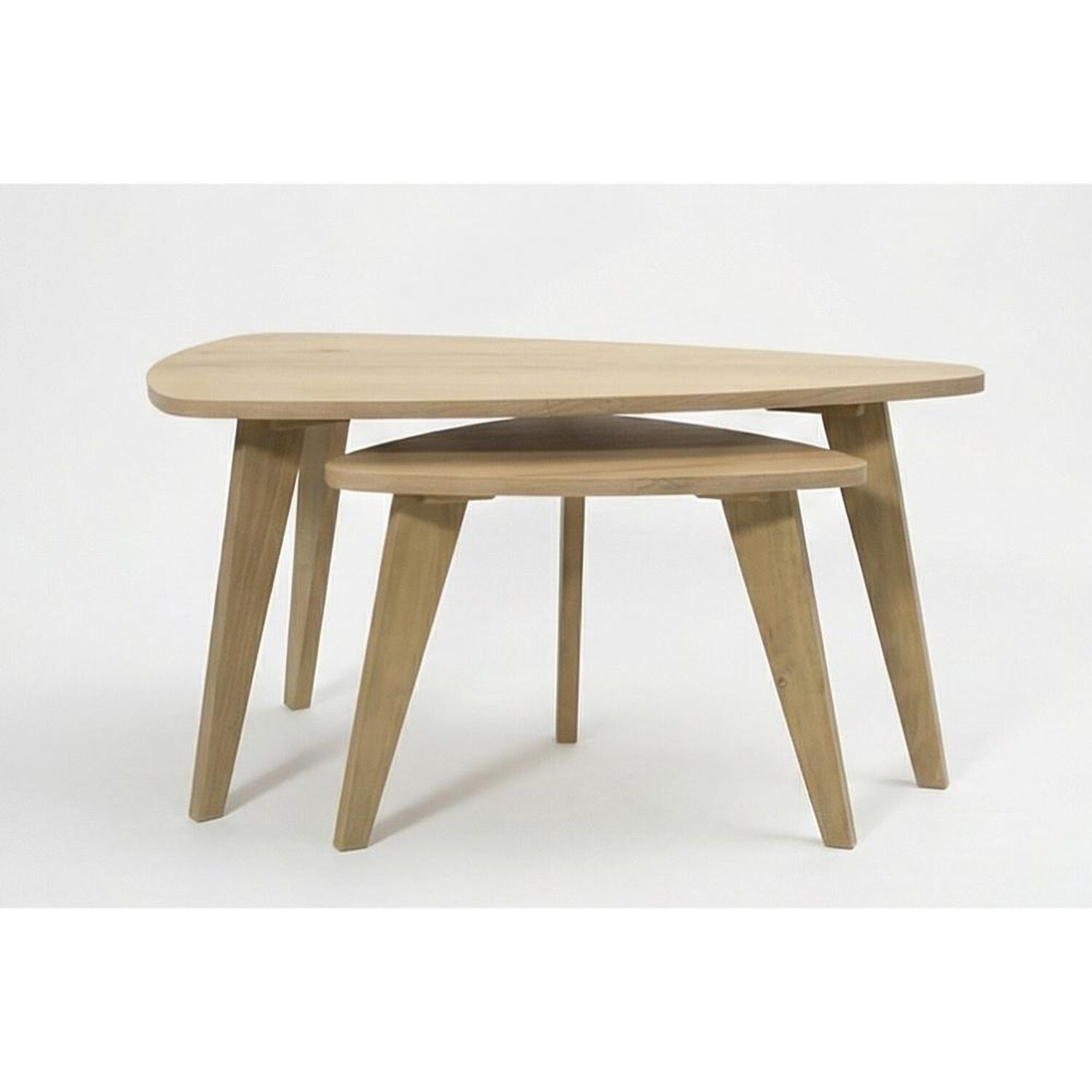 Set 2 Mesas Living Home Mobili Lund Ovalo image number 2.0