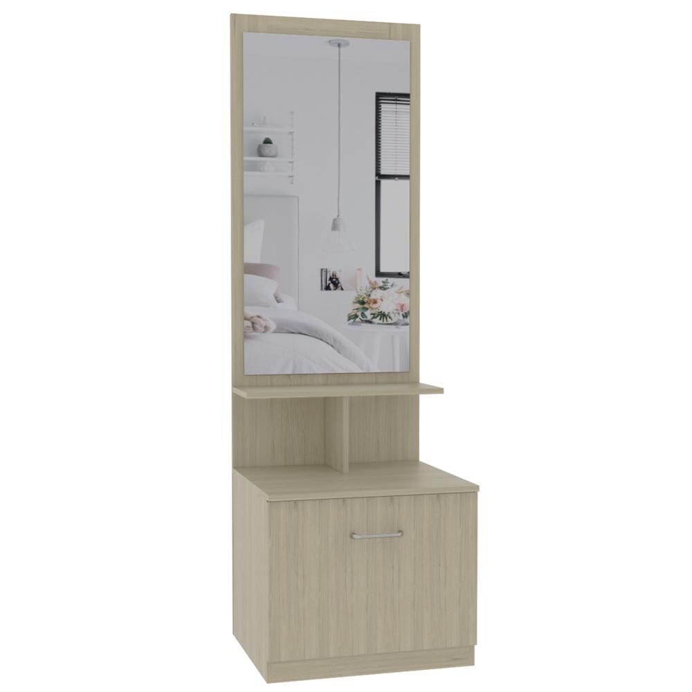 Mueble De Tocador + Velador C.espejo + Comoda 4c - Rovere / Blanco Tuhome image number 4.0