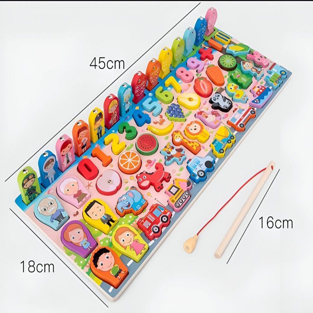 Juguete Did&aacute;ctico Tablero 61pzs Pesca Magn&eacute;tico 28n7 image number 1.0