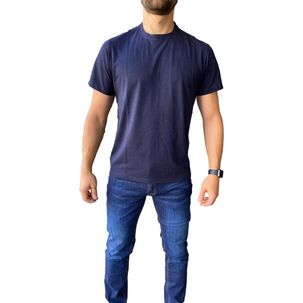 Polera Algodón Azul Marino Hombre