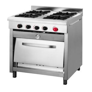 Cocina 4 Platos Inoxidable Mate Glp