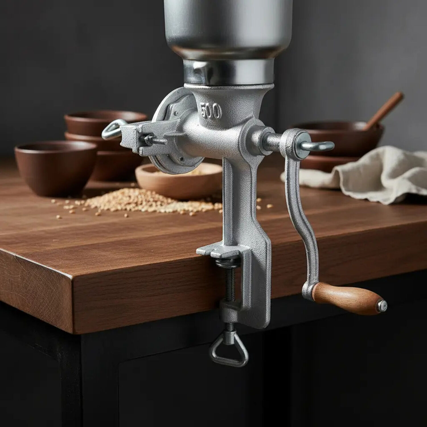 Molino Moledor Manual Met&aacute;lico Para Cereales Maiz Granos Con Manilla image number 2.0