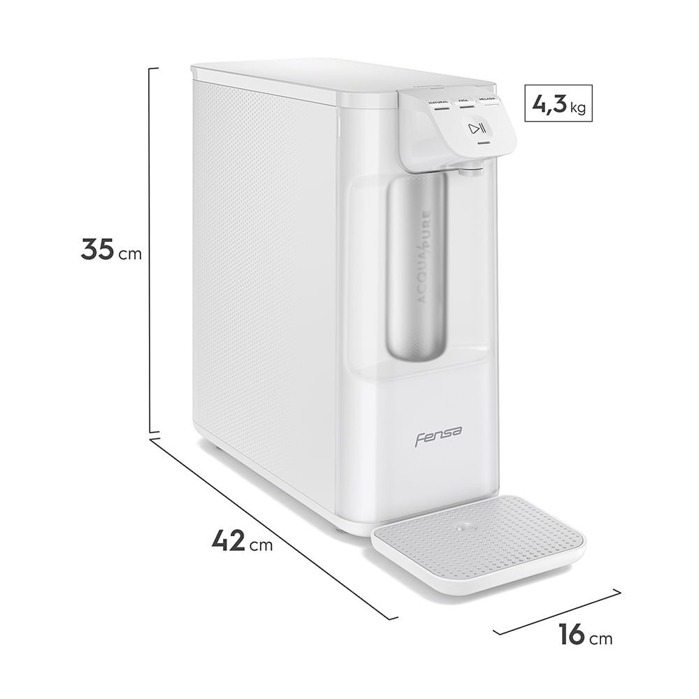 Purificador De Agua Fensa Pure 4x Agua Fr&iacute;a 3 Niveles Pe12b image number 2.0