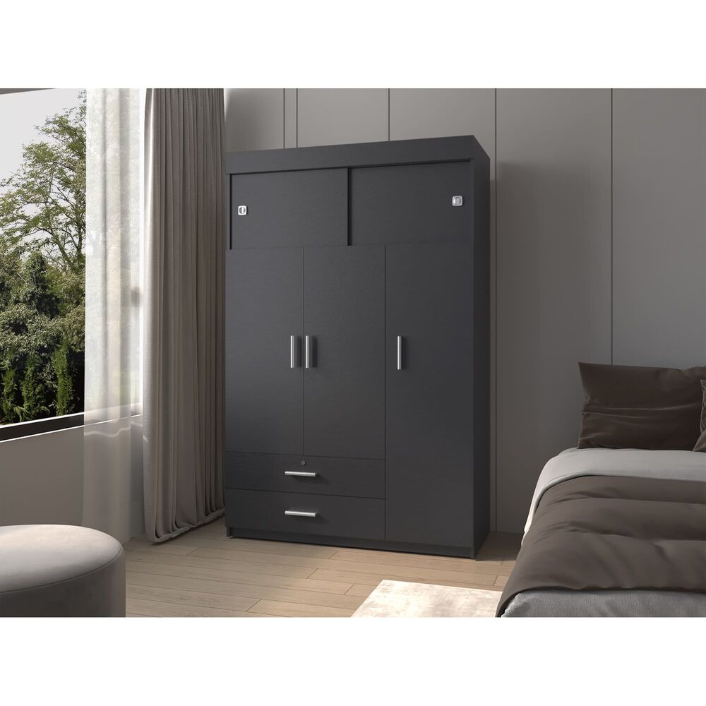 Closet 5 Puertas 2 Cajones Fm-003n - Negro image number 4.0