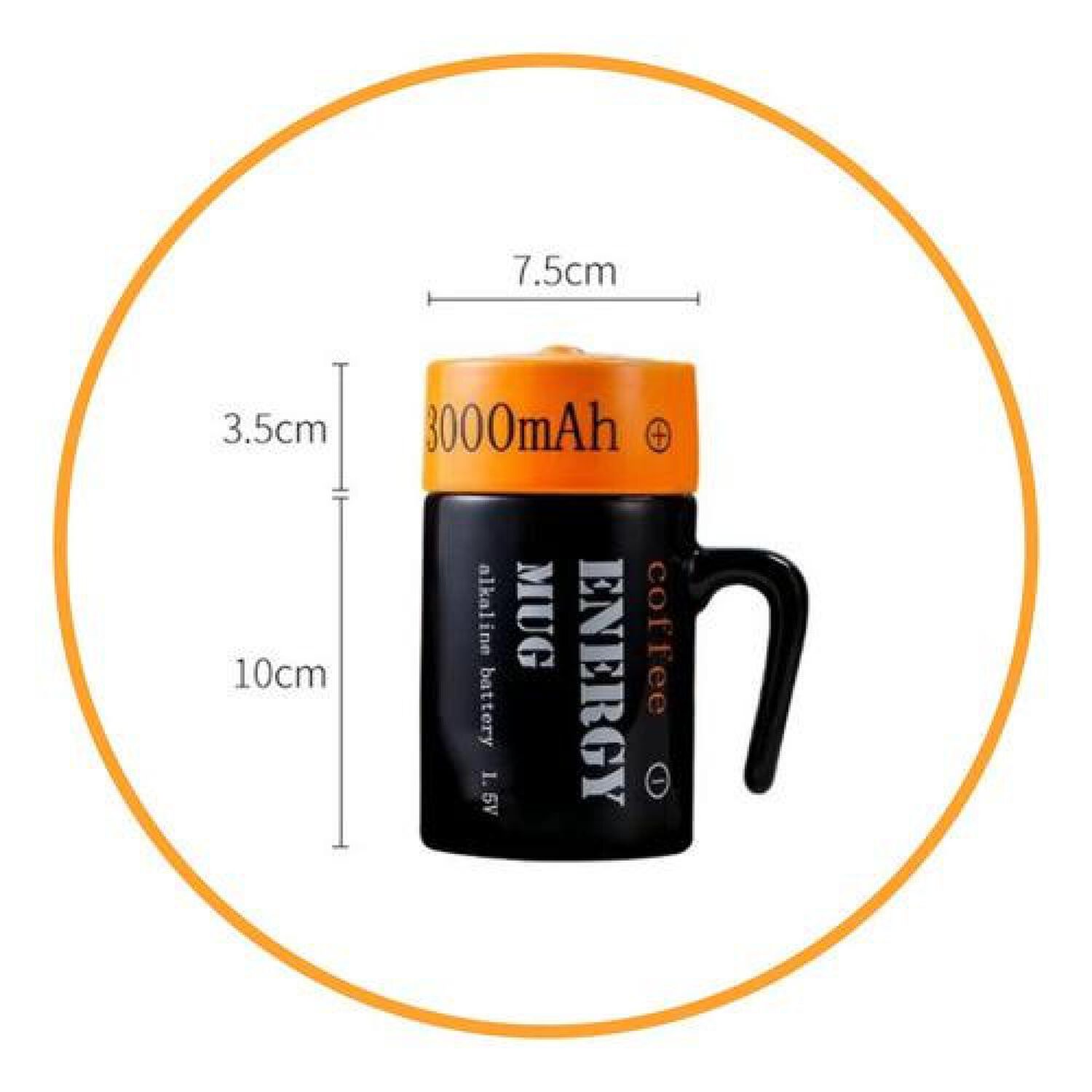 Taz&oacute;n 3d Energ&eacute;tico Con Dise&ntilde;o Bater&iacute;a Pila - Energy Mug image number 6.0