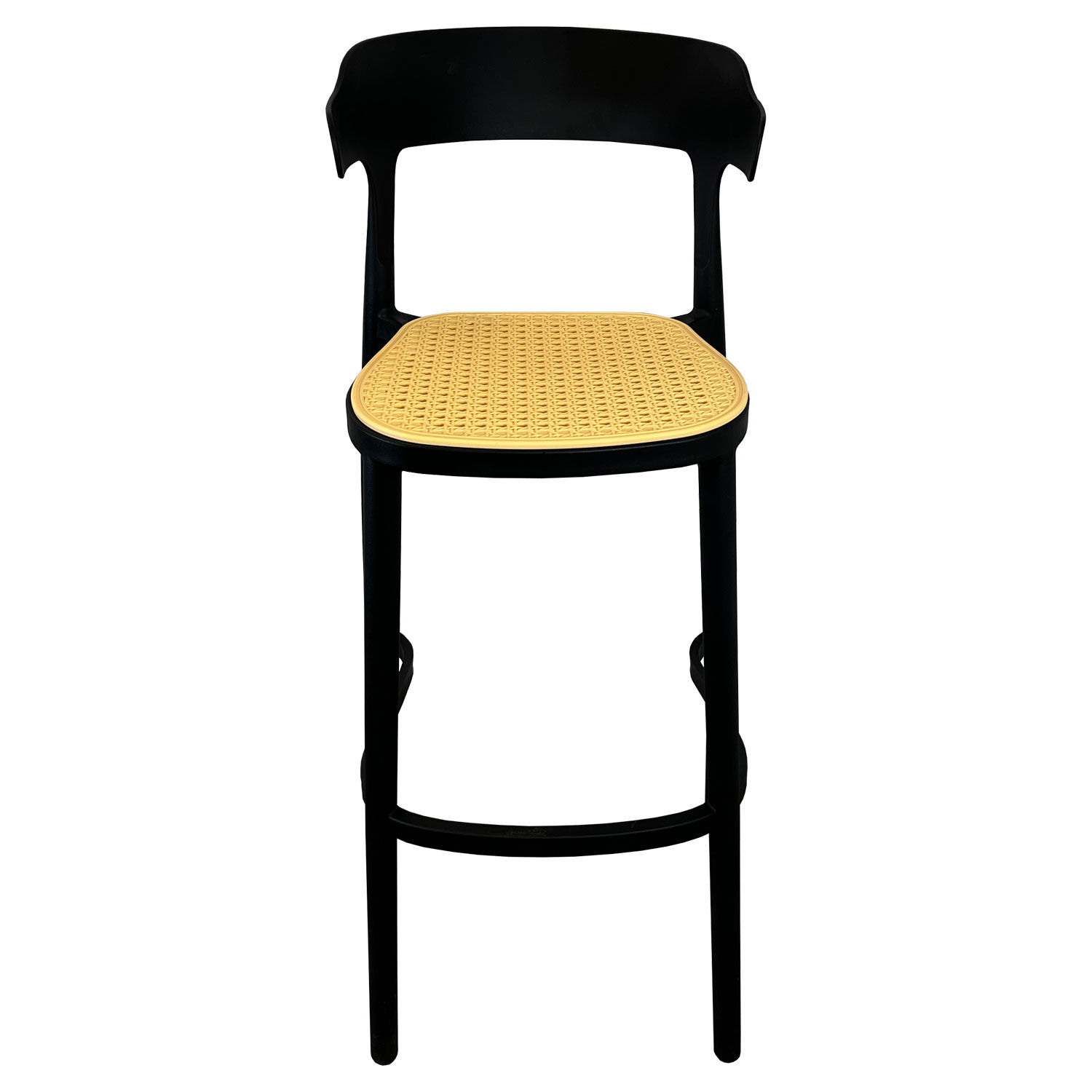 Pack 4 Taburetes Bar Bistro Negra Asiento Beige image number 2.0