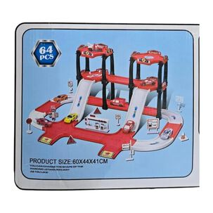 Juguete Pista Estacion De Bomberos Armable 6 Autos Infantil