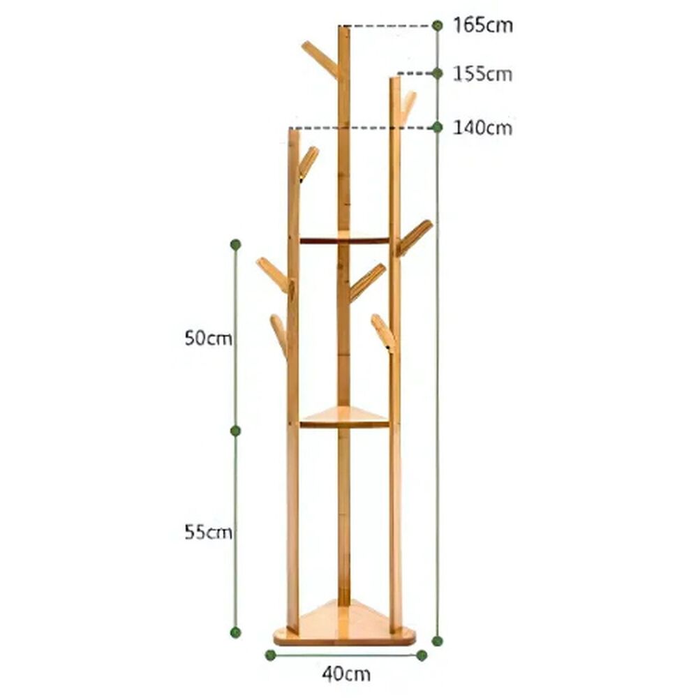 Perchero Triangular Colgador Bamboo Minimalista 170x36cm image number 2.0