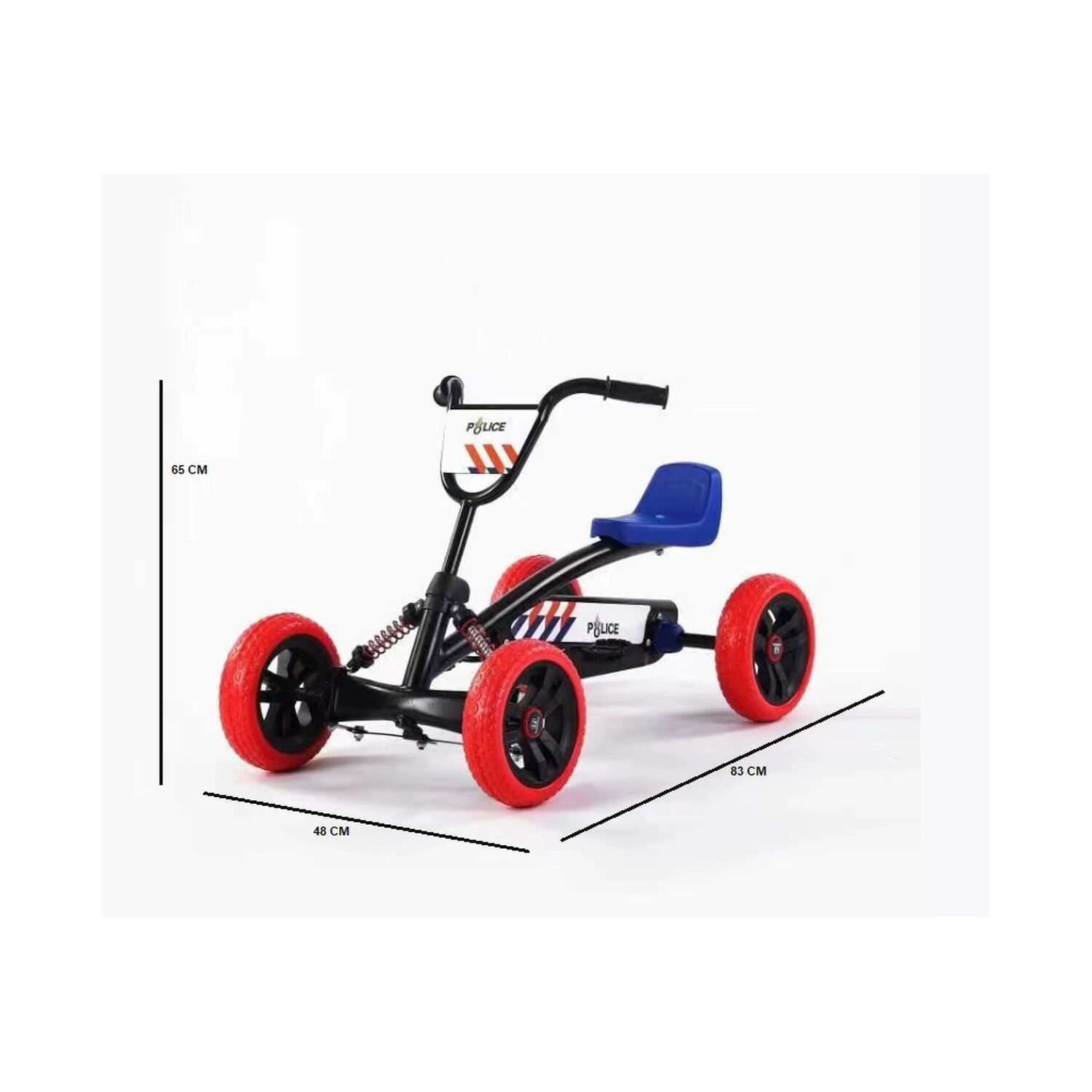 Gokart Racing Con Pedales Azul Police image number 1.0
