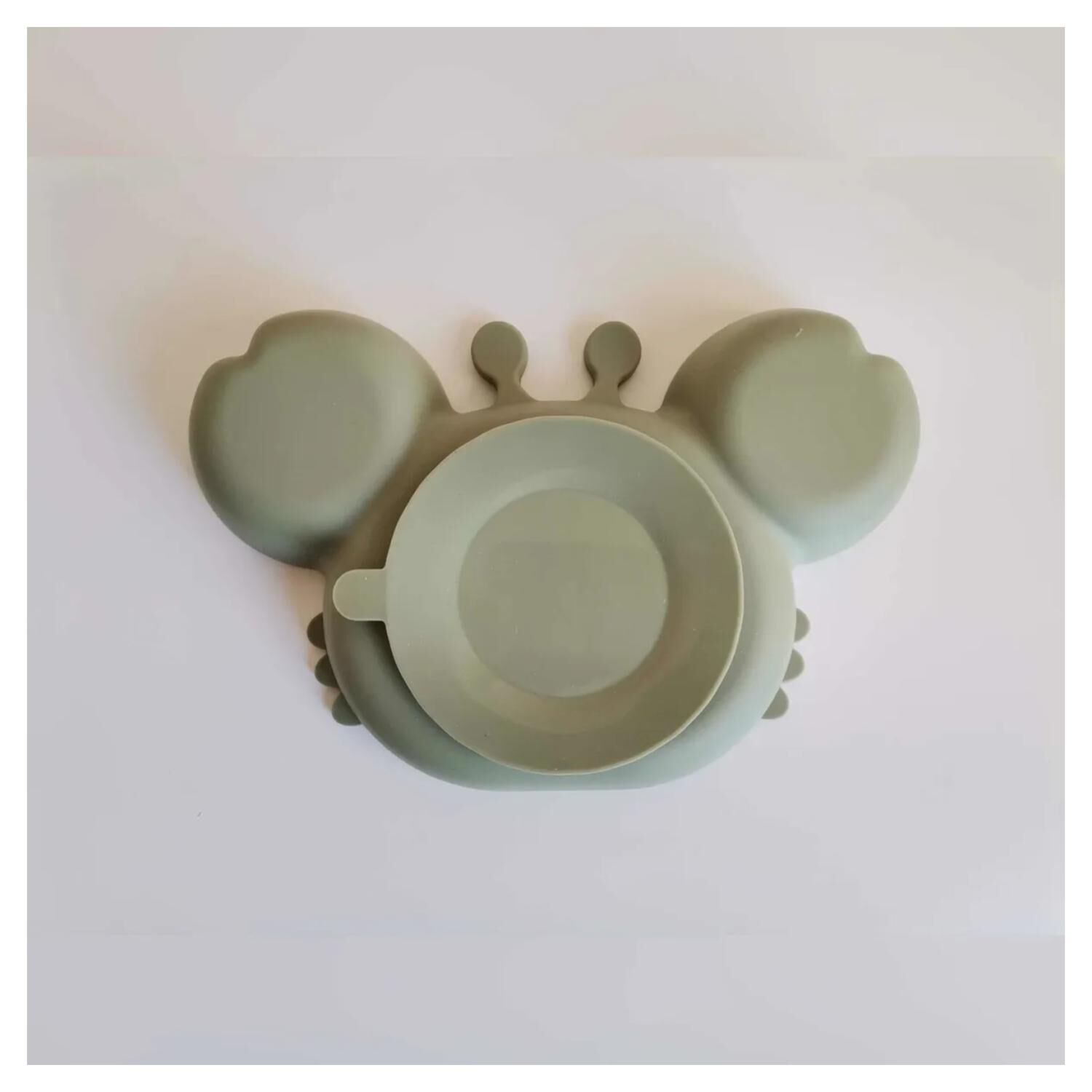 Plato De Silicona Para Bebes 23x15cm Rosado Infantil image number 3.0