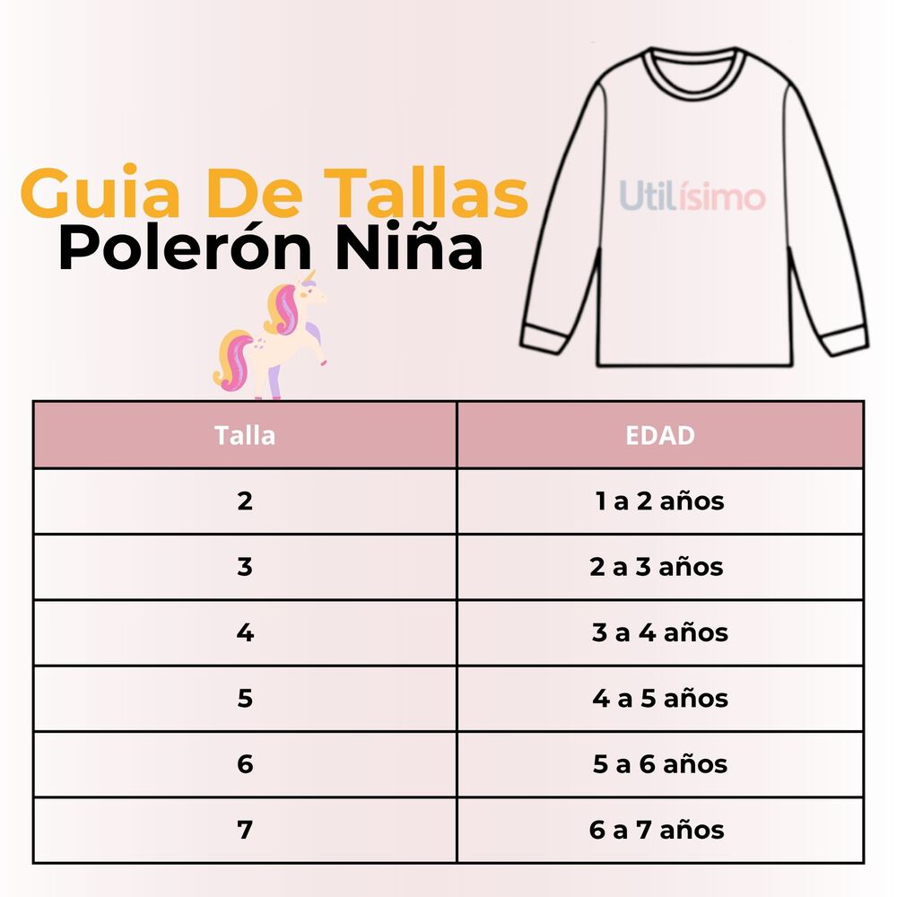 Poler&oacute;n Ni&ntilde;a Manga Larga 100% Algod&oacute;n Amarillo Unicornio image number 2.0