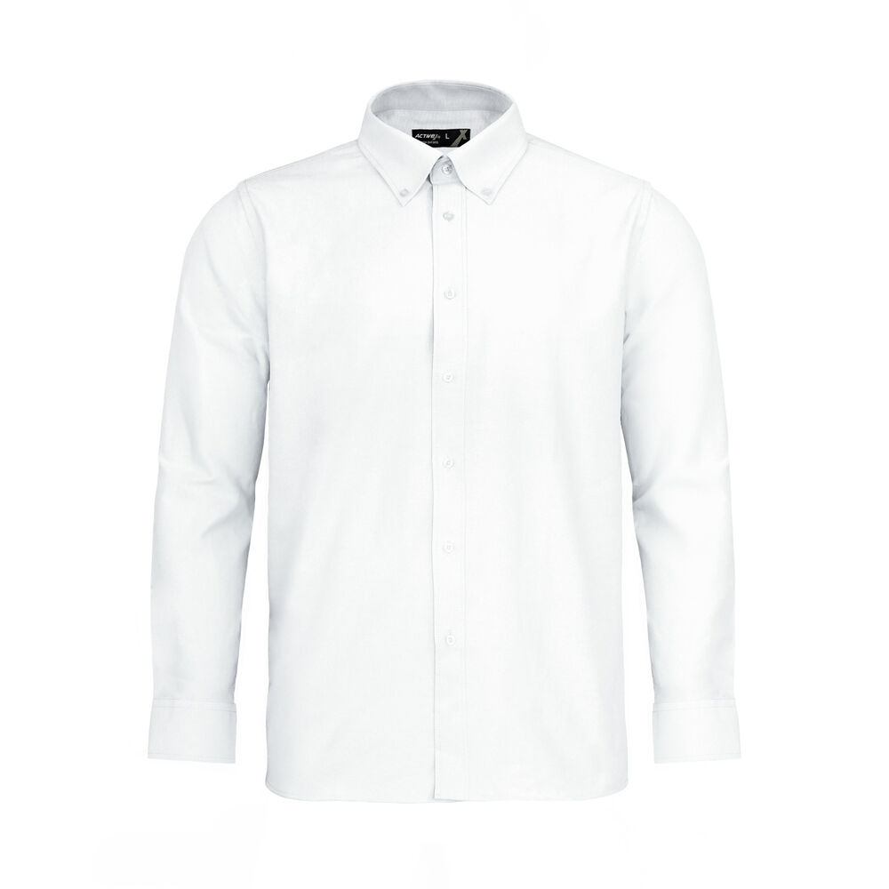 Camisa Oxford Manga Larga Blanca Upf 20 image number 2.0