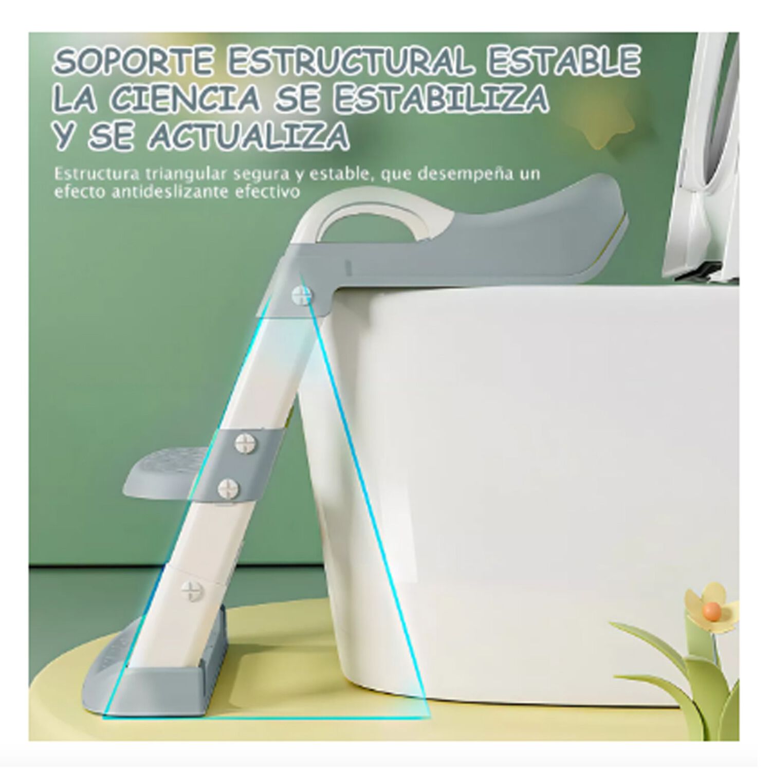 Asiento Reductor Con Escalera Para Ba&ntilde;o Entranamiento Bebe image number 3.0