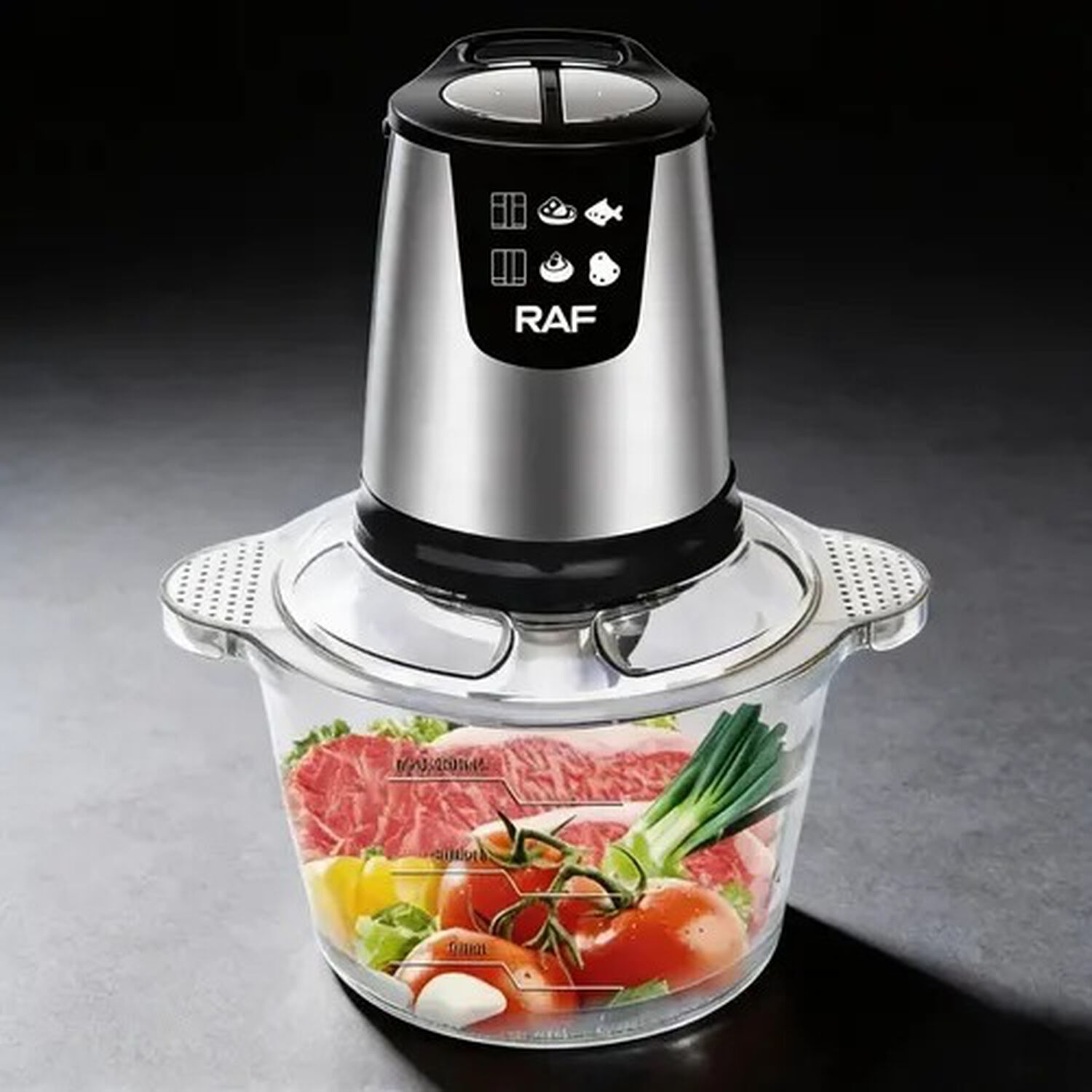 Procesador De Alimentos Raf Base Vidrio 800w 2l image number 4.0