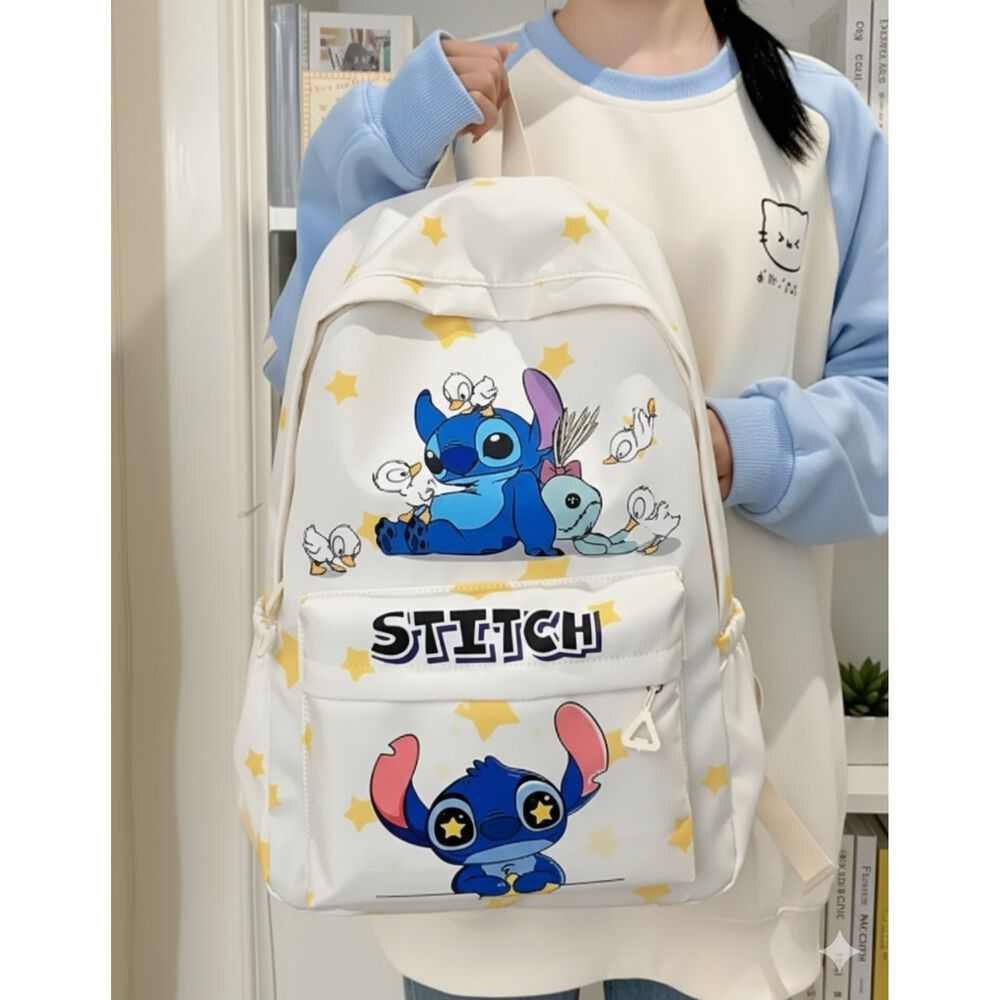 Mochila Infantil Stitch Escolar Estampado Original Disney image number 4.0
