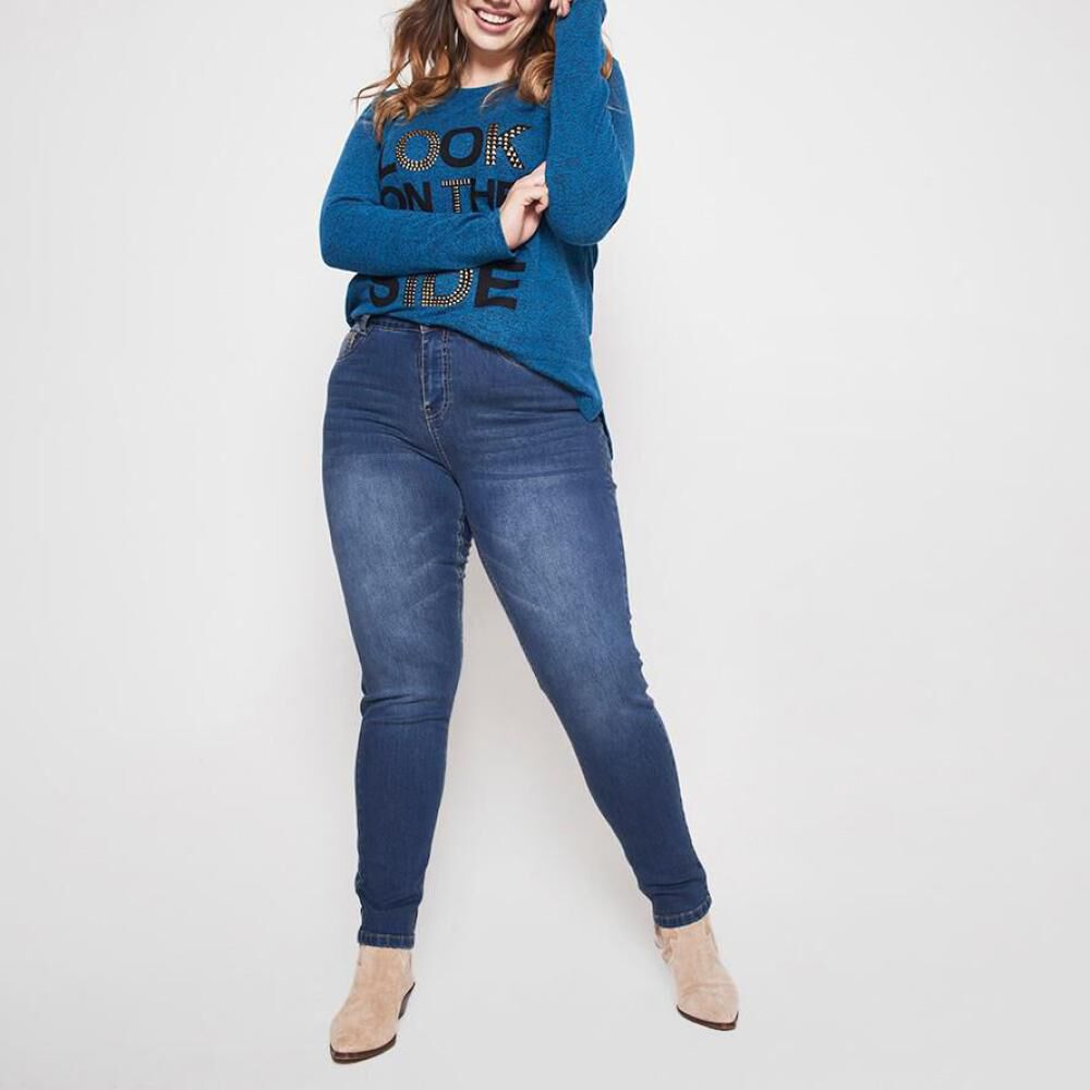 Jeans Tiro Alto Skinny Push Up Mujer Sexy Large en Oferta | Hites.com