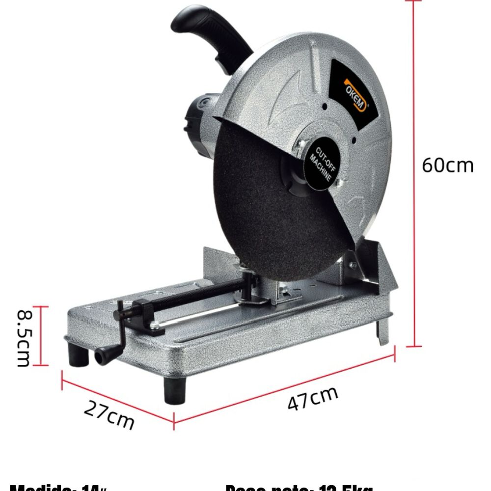 Tronzadora Industrial 14″ 2200w 3800rpm Con Disco G02 Gris image number 7.0