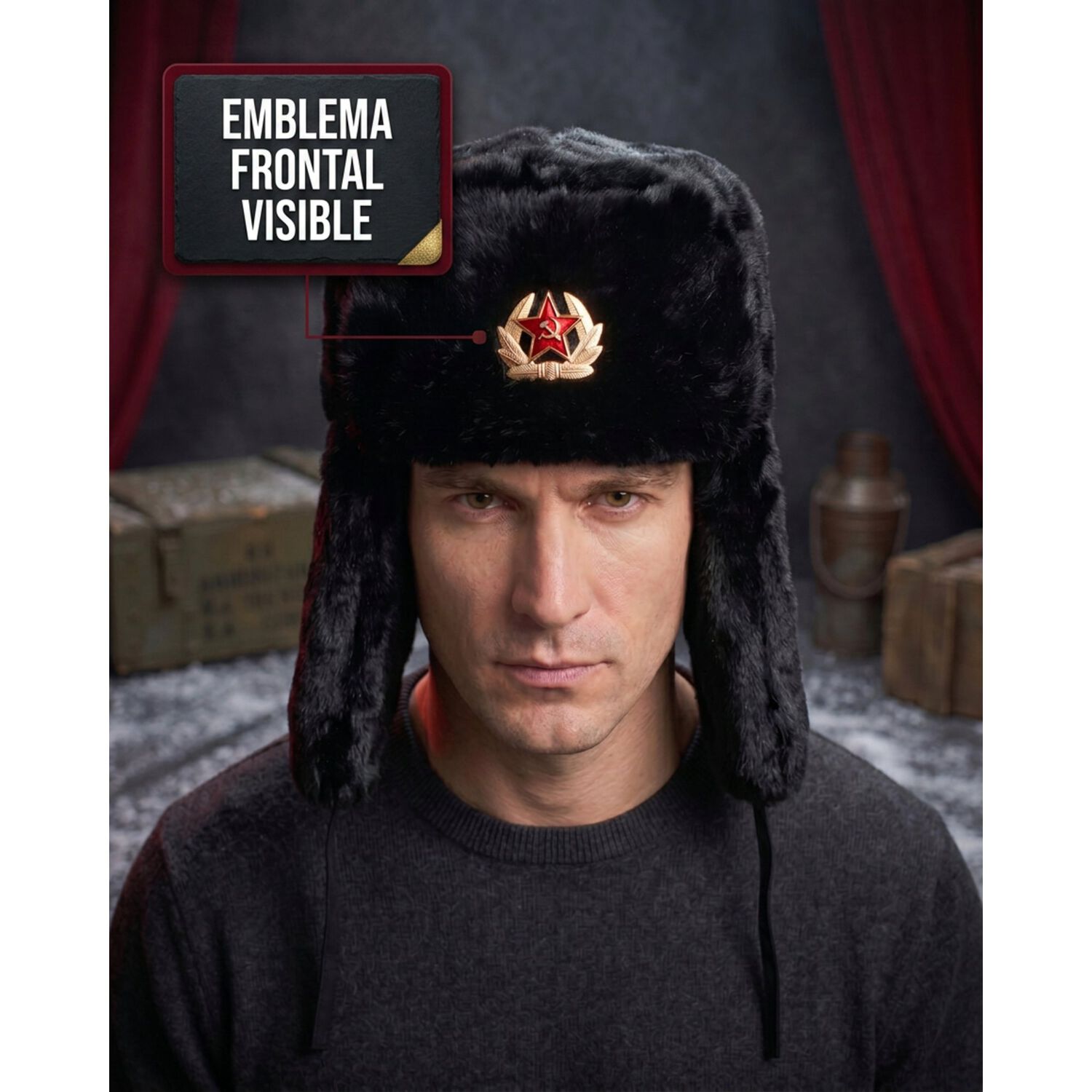 Gorro Disfraz Union Sovietica Ruso image number 1.0