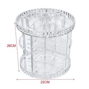 Organizador Maquillaje Giratorio Acr&iacute;lico Transparente 3 Niveles