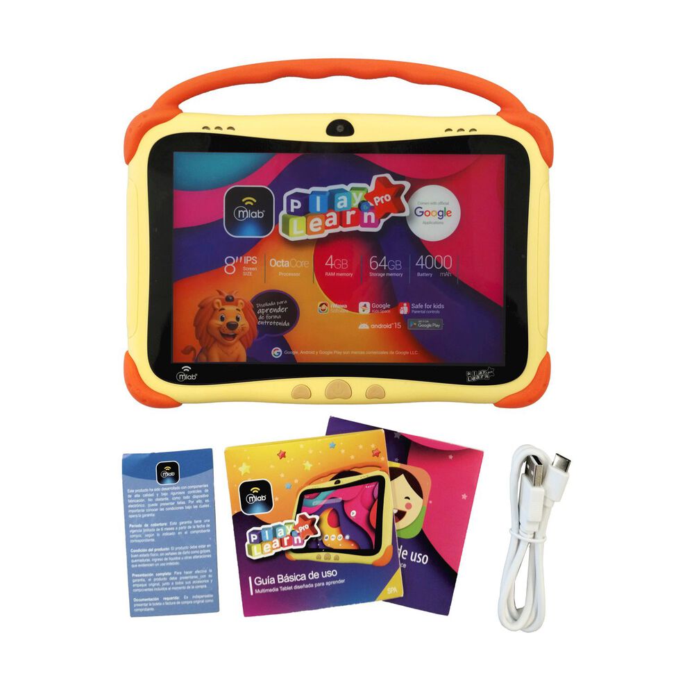 Mlab Kids Play & Learn Pro 8" 64GB 4GB Amarillo, foto 7