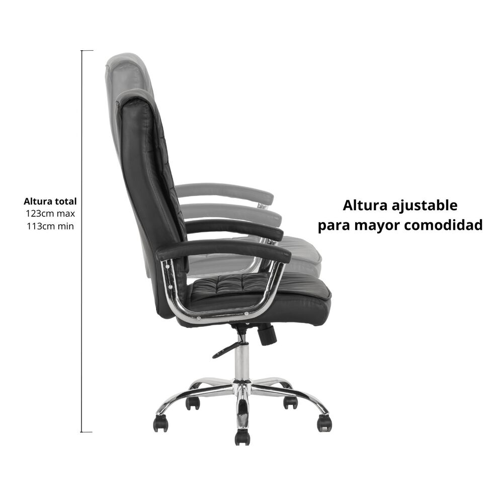 Sillon Gerencial Milano Negro image number 4.0