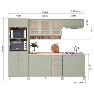 Mueble De Cocina Casaideal Modulada Napoles / 12 Puertas / 3 Cajones