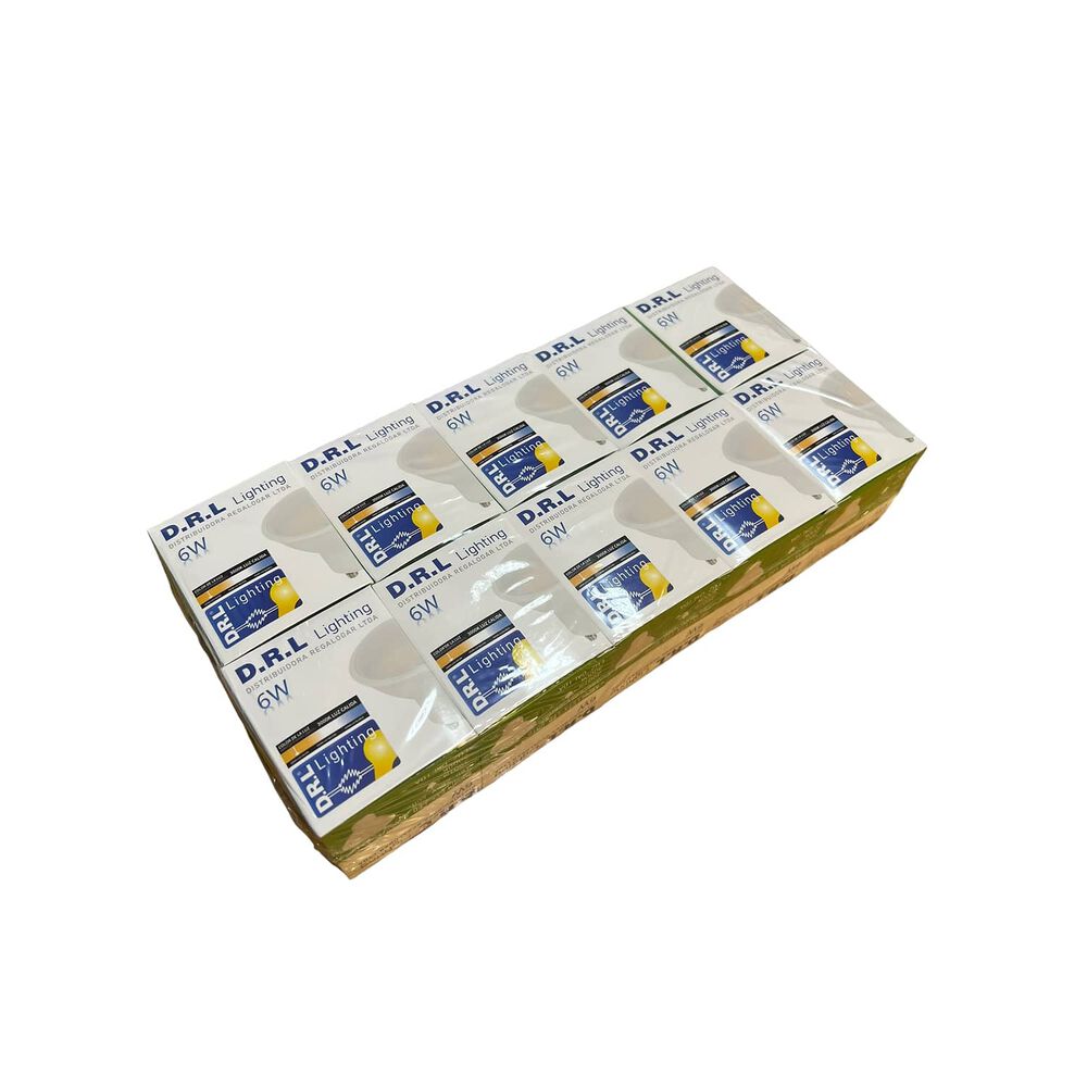 Pack X 10 Ampolletas Led Gu10 6w Color Luz C&aacute;lida image number 1.0