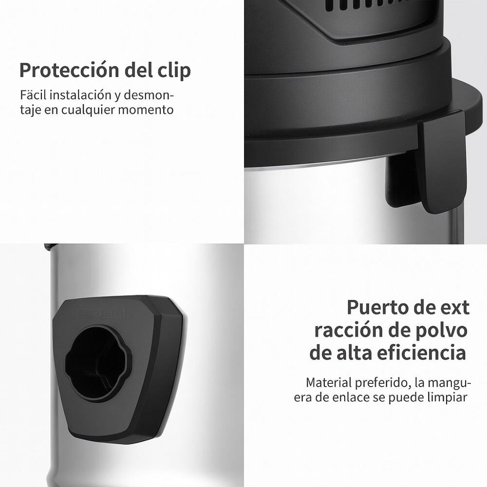 Aspiradora Industrial 20l 1500w Multifuncion Incluye Cubre Filtro Protector image number 5.0
