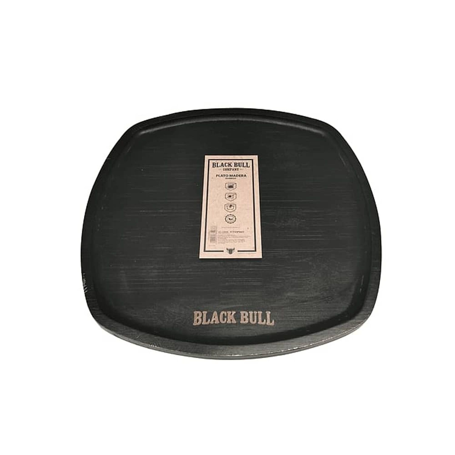 Plato Madera Bamboo Black Bull 25x25cm Parrilla Cocina image number 3.0