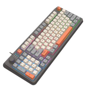 Teclado K82 Para Pc Con Luces Led Boton Volumen Giratorio Teclado K82 Para Pc Con Luces Led Boton Volumen Giratorio