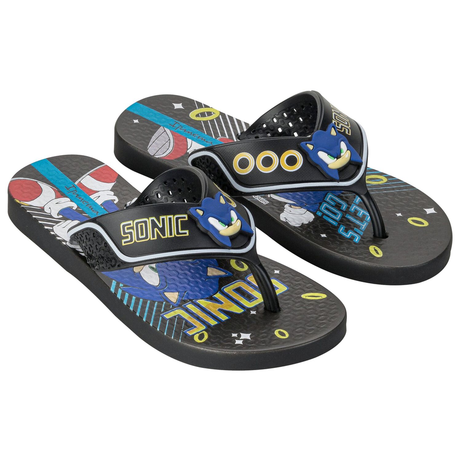 Sandalia Infantil Negro Sonic Game Ipanema image number 1.0