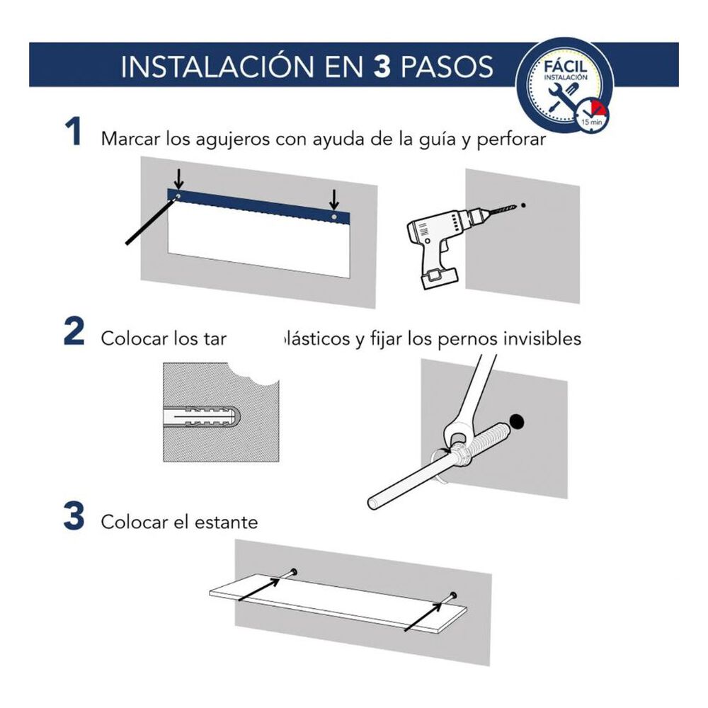 Estante Repisa Flotante Decorativa Minimalista Blanco 70x15x1.8cm image number 2.0