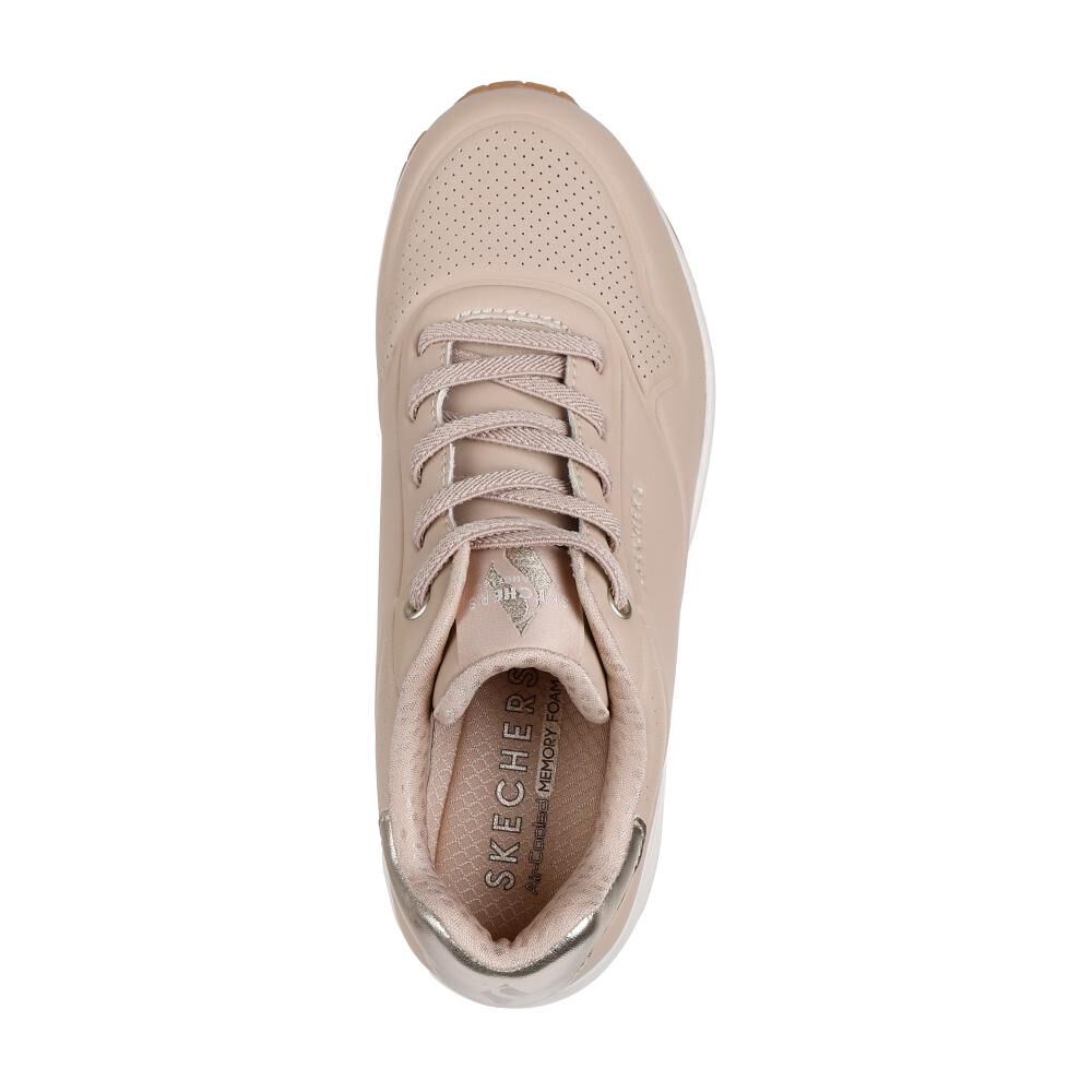 Zapatilla Urbana Mujer Skechers Uno - Shimmer Away Nude image number 1.0