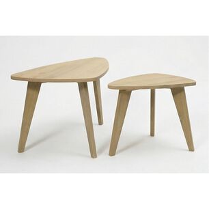 Set 2 Mesas Living Home Mobili Lund Ovalo