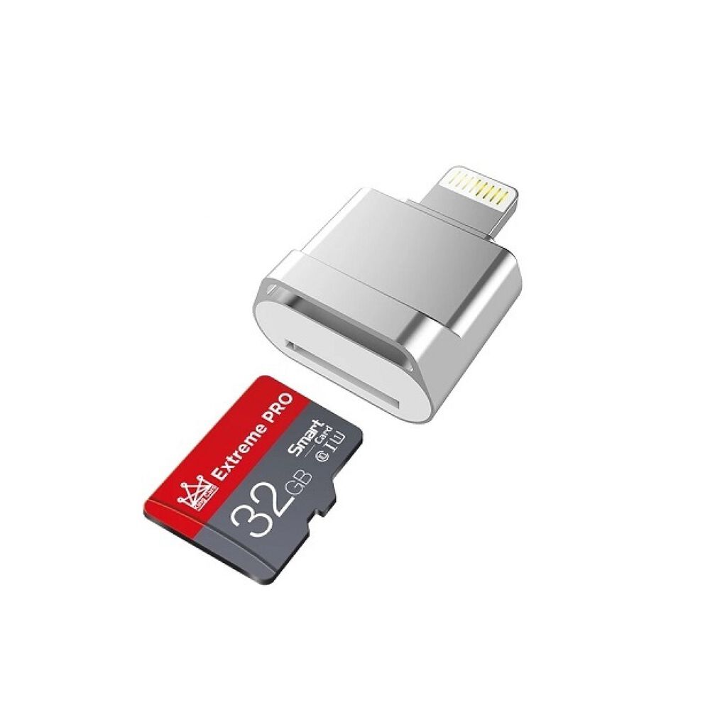 Adaptador Para Iphone Ligthning A Lector Tarjeta Memoria Para Iphone A Micro Sd image number 0.0