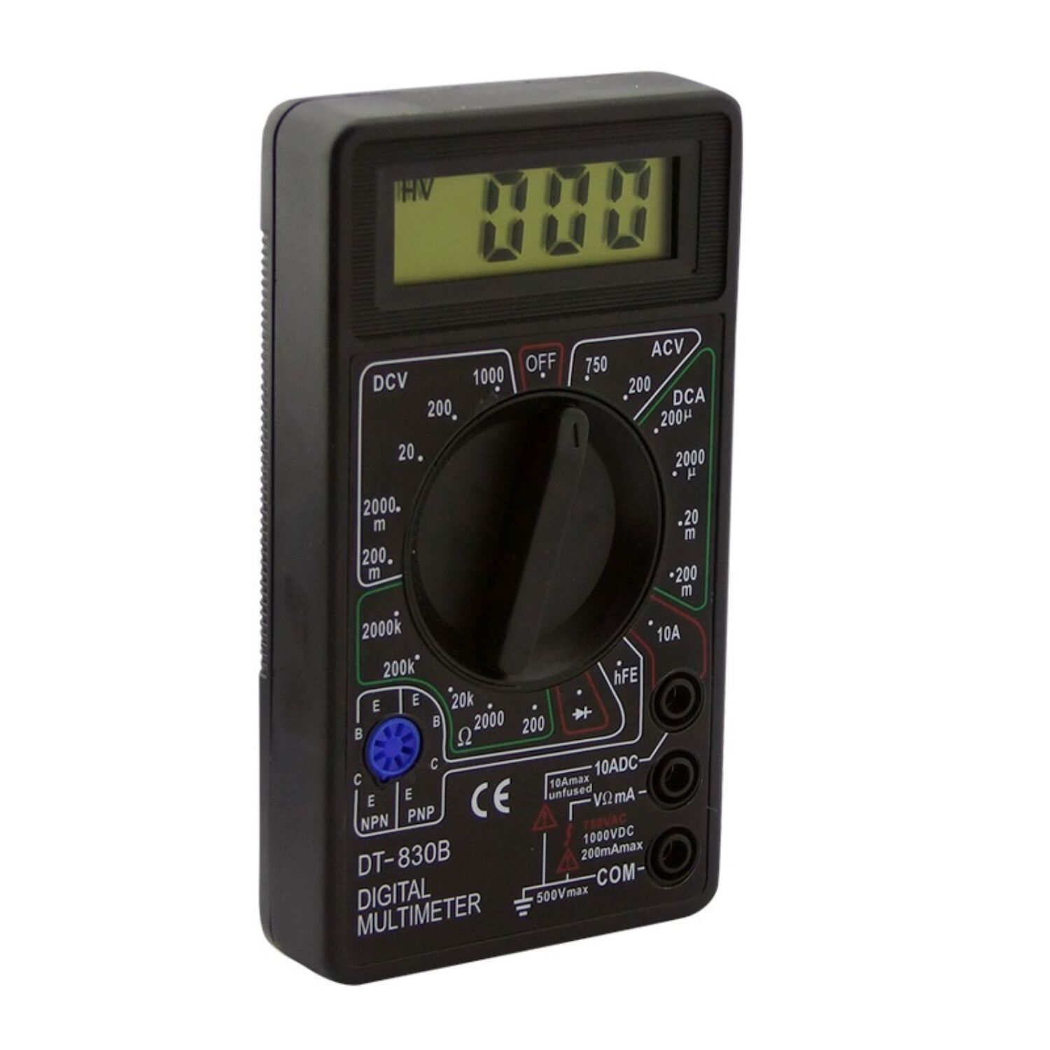 Tester Digital Dt-830b Clasico Negro Caja image number 0.0