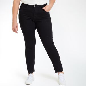 Jeans Talla Grande Aplicación Tiro Medio Skinny Mujer Sexy Large