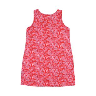 Vestido Corto Full Print Sin Mangas Cuello Redondo Mujer Geeps