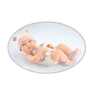 Juguete Muñeca Realista 30cm Silicona Vestido Rosa Infantil