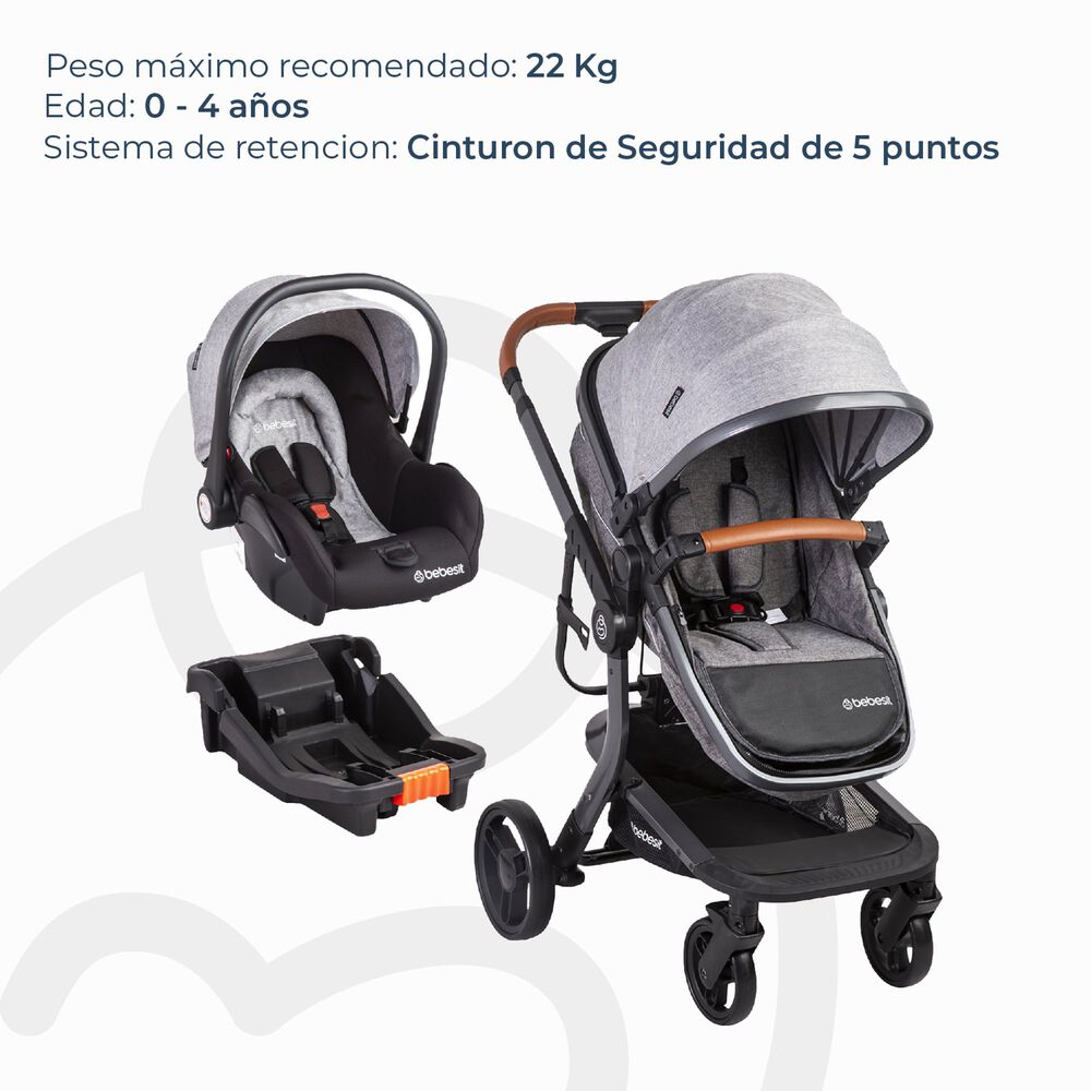 Coche Travel System Taurus Gris image number 6.0
