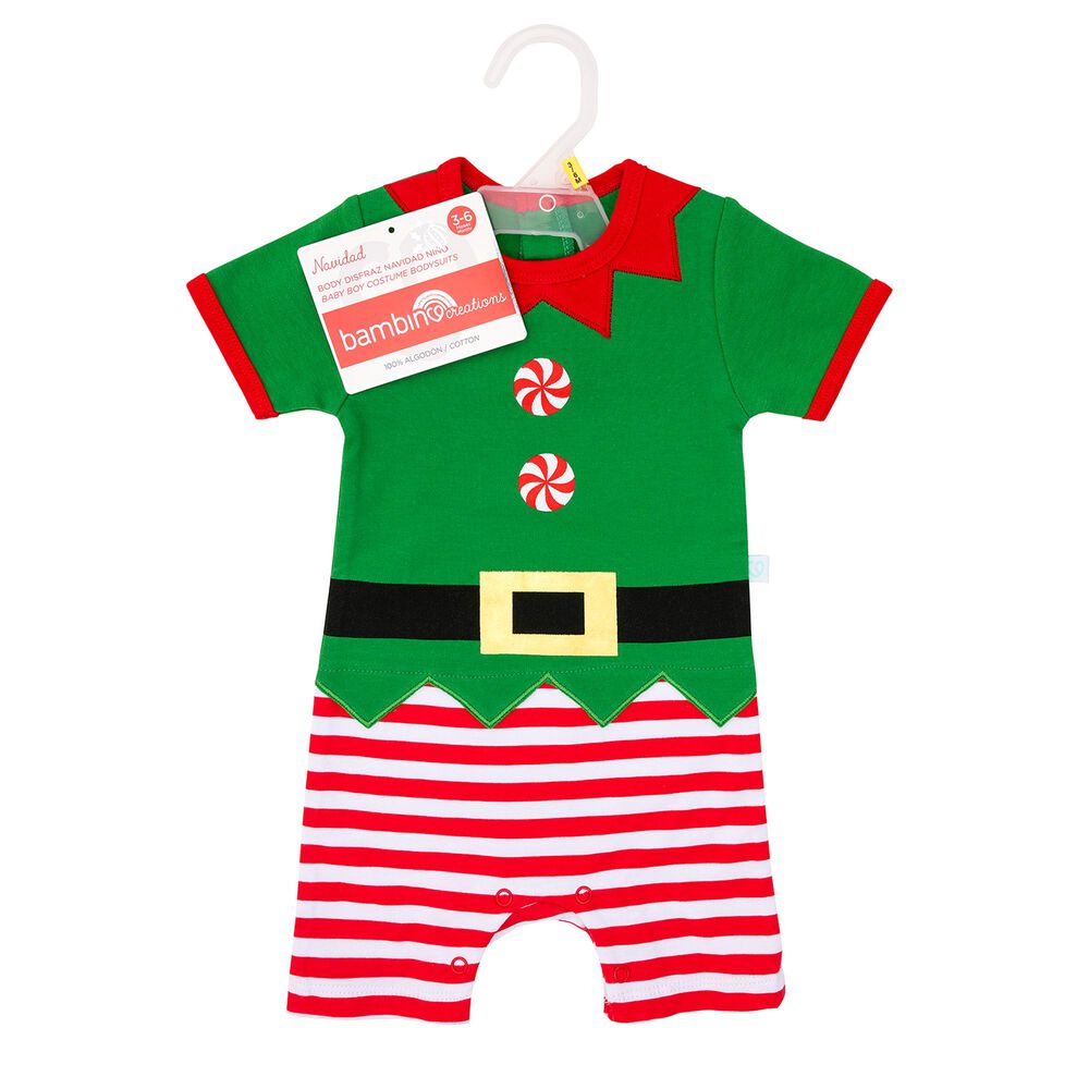 Enterito Bambino Navidad Duende Verde 3-6 Meses image number 0.0