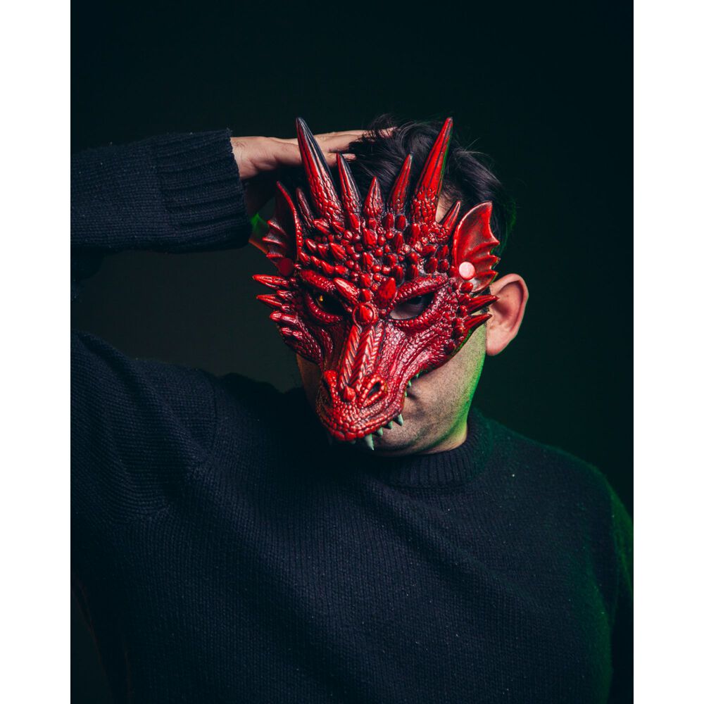 M&aacute;scara De Drag&oacute;n 3d Suave C&oacute;moda Cosplay Halloween Fiesta image number 10.0