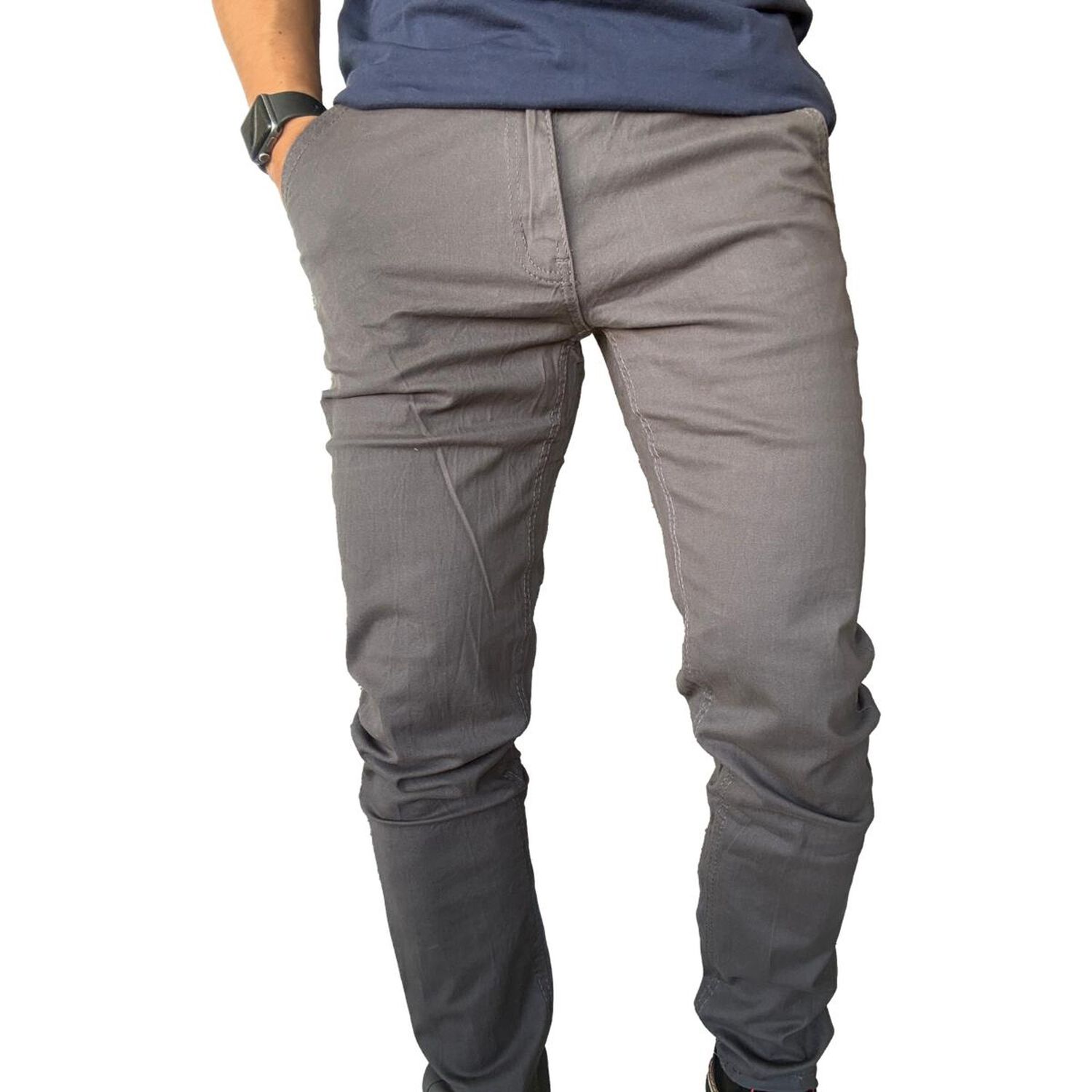 Pantal&oacute;n Tela Elasticado Slim Fit Bolsillo Argentino image number 26.0