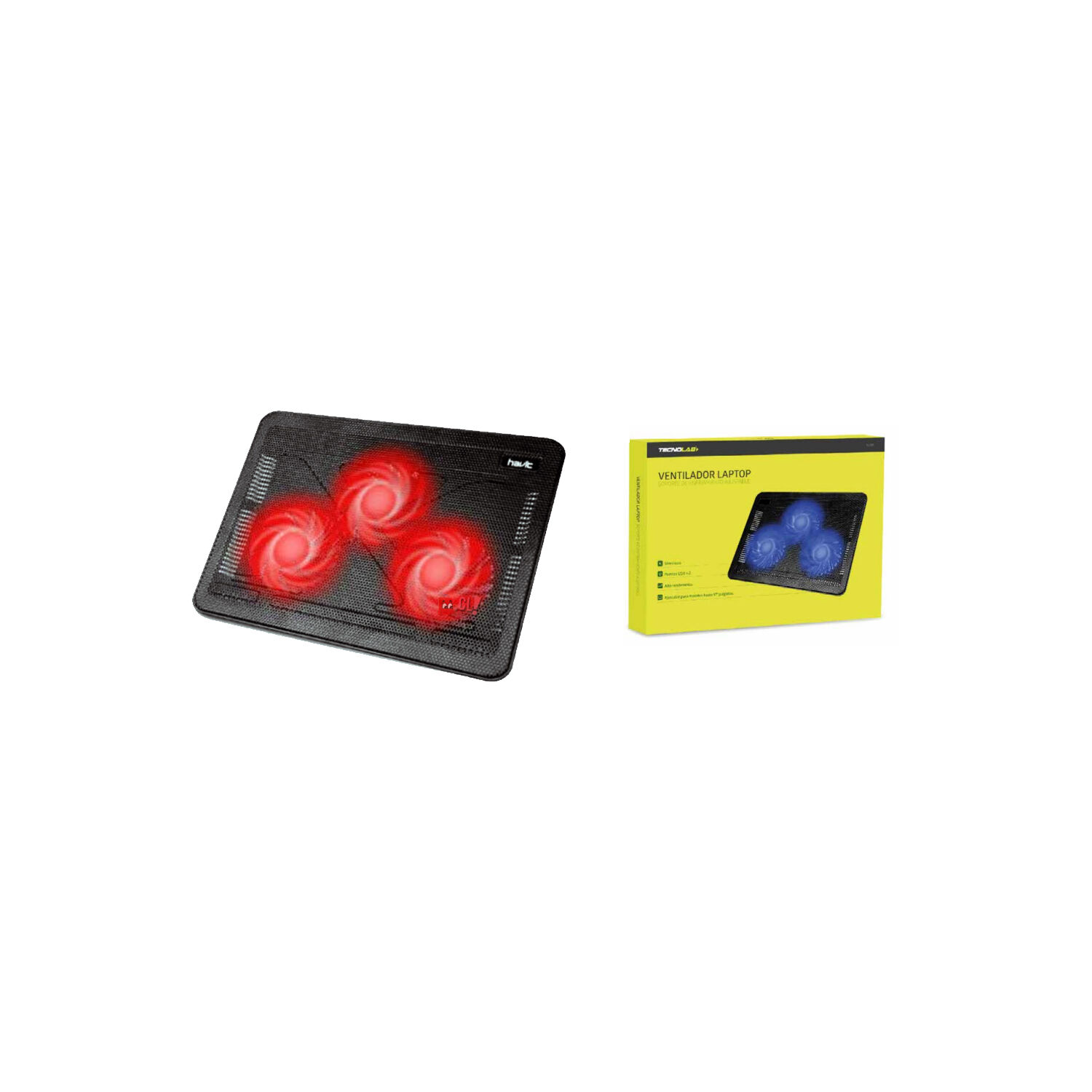 Base 3 Ventiladores Notebook Gamer Led Rojo - Ps image number 1.0