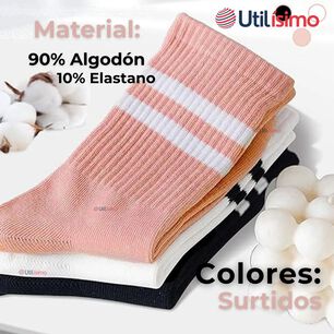Pack 12 Calcetines Antideslizantes Largos Mujer