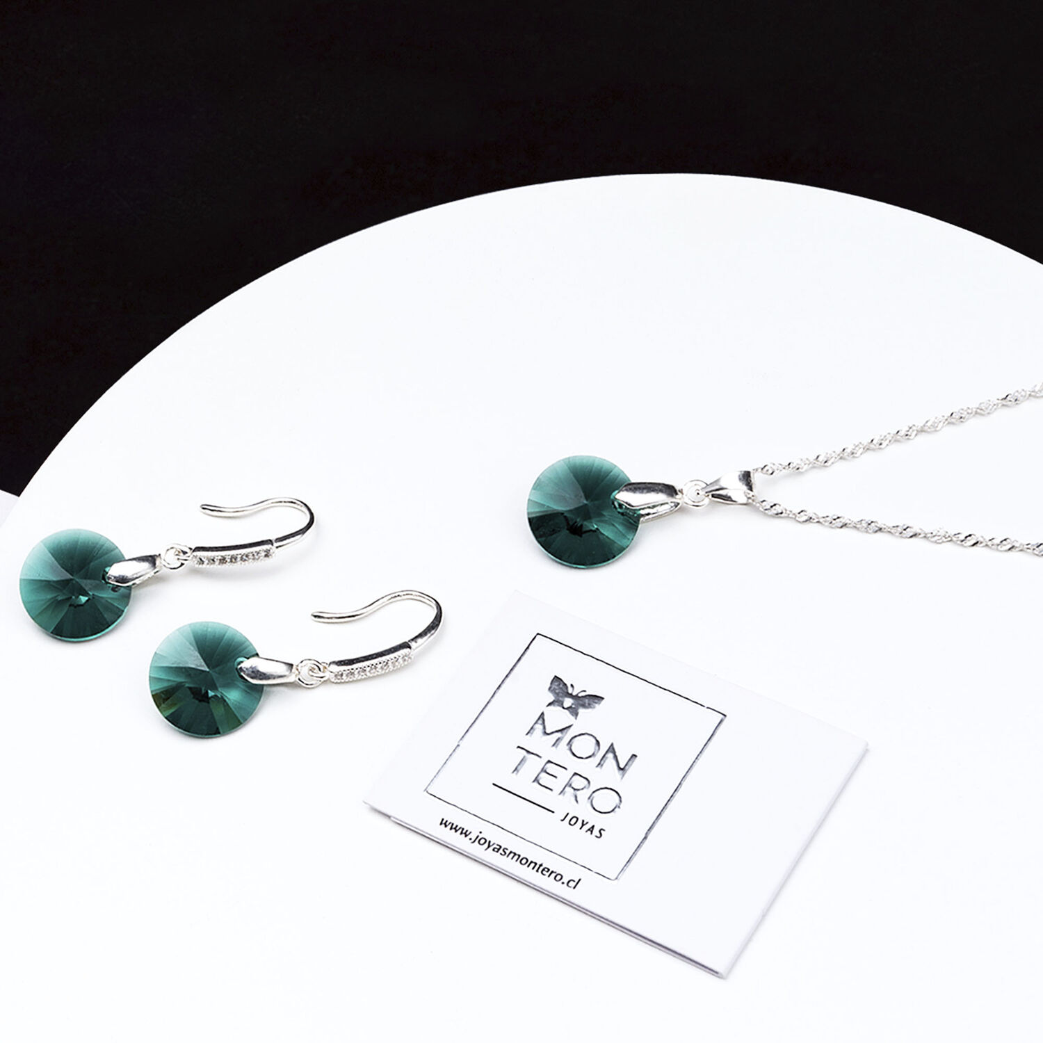 Conjunto Madrid Cristales Genuinos Emerald Shimmer image number 1.0