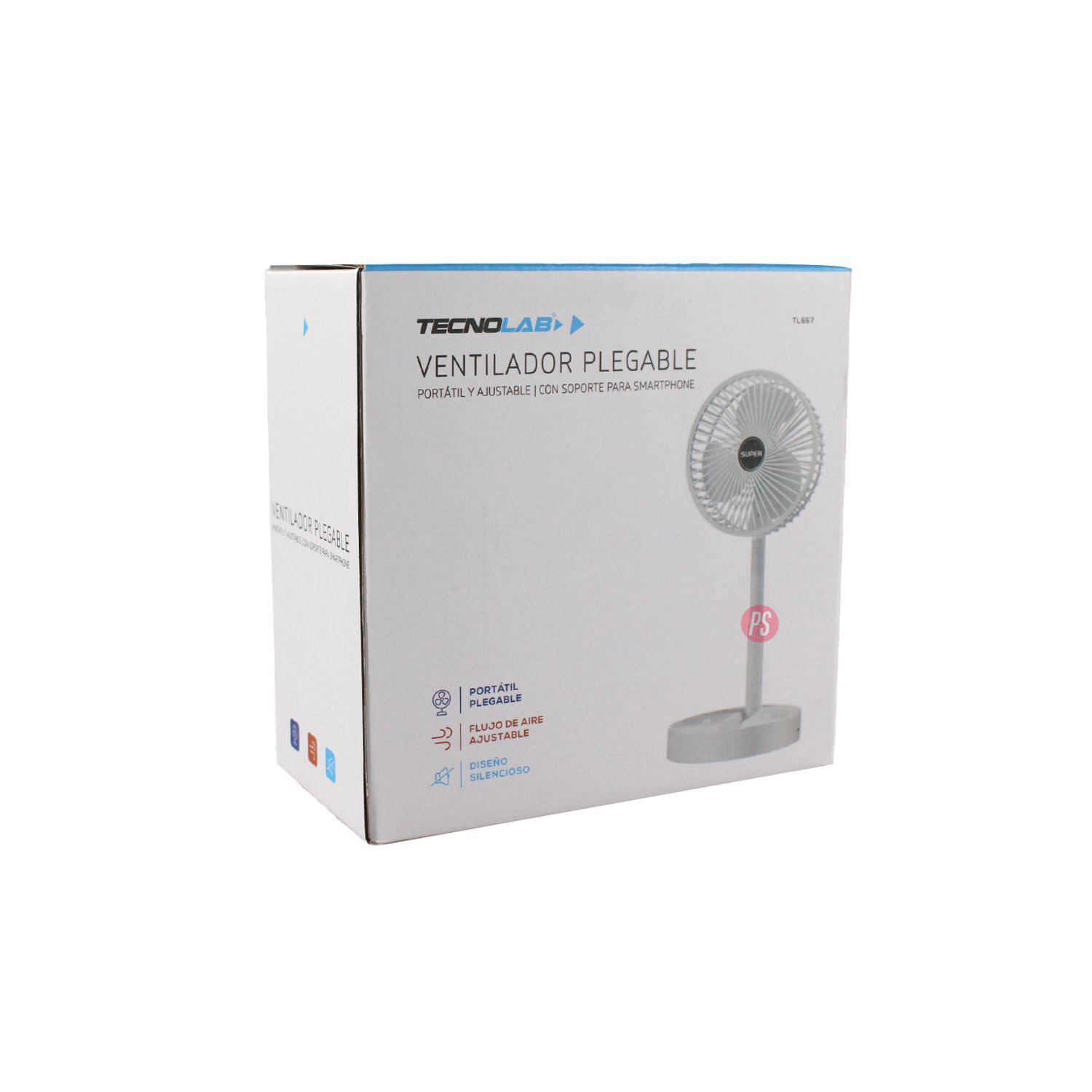Mini Ventilador Usb Blanco Con Pedestal Y Soporte - Ps image number 2.0